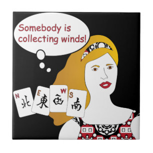 Mah Jongg Ord Vinds Tile Kakelplatta