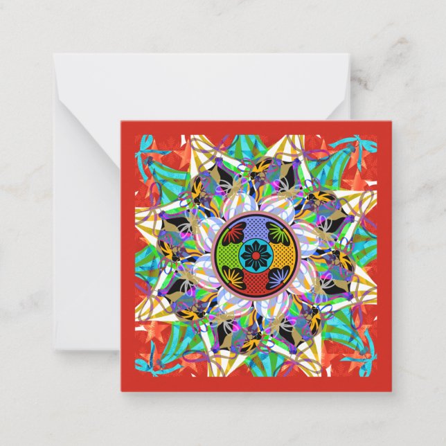 Mah Jongg Ornaments Small Card Anteckningskort (Framsida)