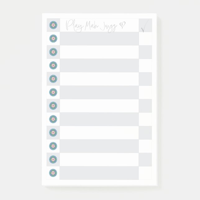 Mah Jongg Post-it Block (Framsida)