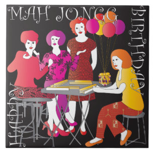Mah Jongg Present Birthday Tile Kakelplatta