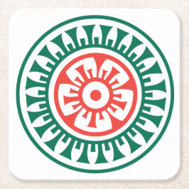 Mah Jongg pricker kustfartyget Underlägg Papper Kvadrat