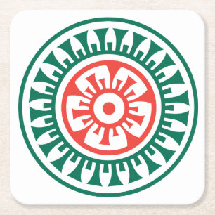 Mah Jongg pricker kustfartyget Underlägg Papper Kvadrat