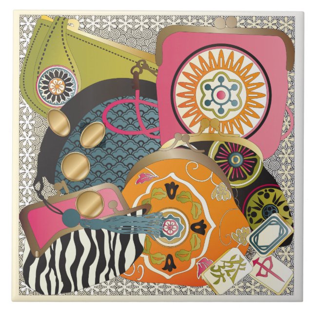 Mah Jongg Purses Kakelplatta (Framsidan)