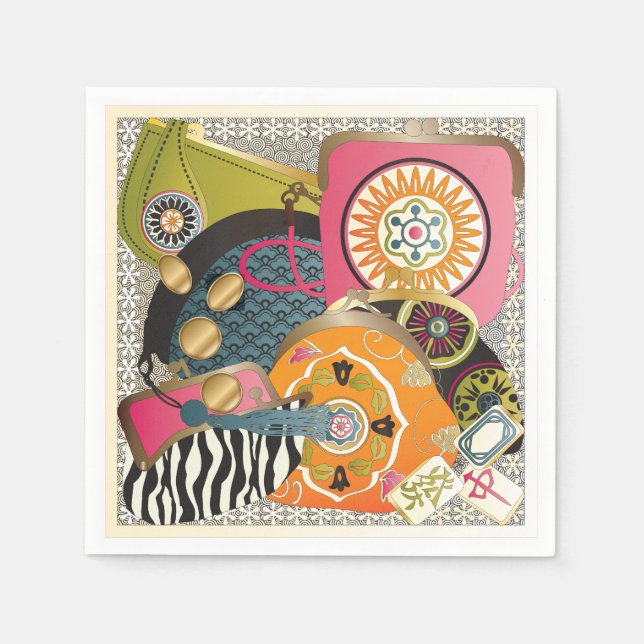 Mah Jongg Purses Pappersservett (Framsidan)