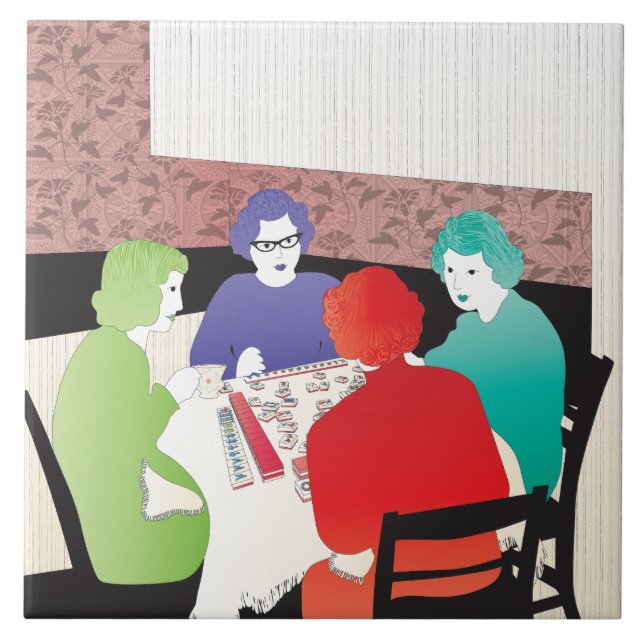 Mah Jongg Retro2 Kakelplatta (Framsidan)