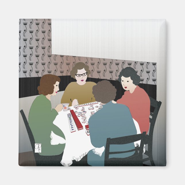 Mah Jongg Retro Magnet (Framsidan)