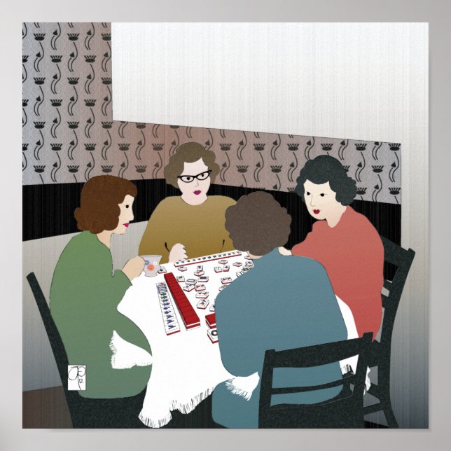 Mah Jongg Retro Poster (Framsidan)