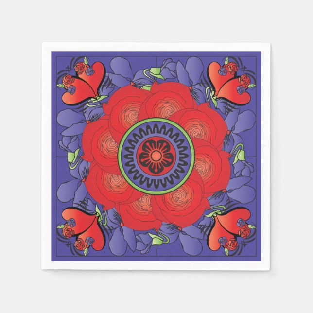 Mah Jongg Ro Napkins Pappersservett (Framsidan)