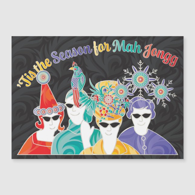 Mah Jongg Season Flat Magnet (Framsida)