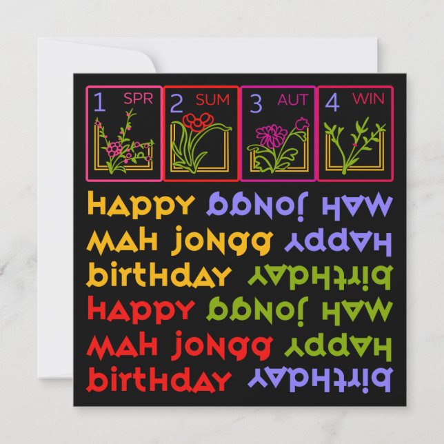 Mah Jongg Seasons Birthday (Framsida)