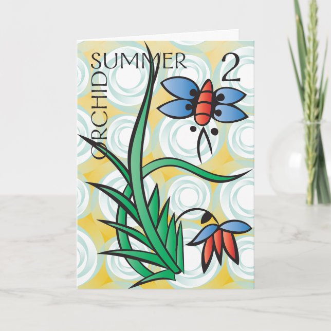 Mah Jongg Seasons sommarkort Tack Kort (Framsida)