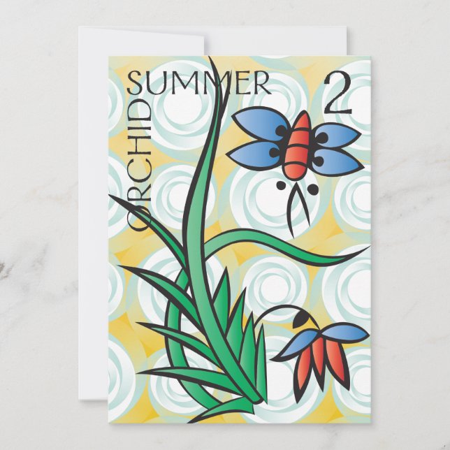 Mah Jongg Seasons sommarplatta kort (Framsida)