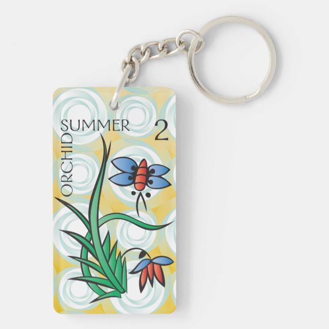 Mah Jongg Seasons Vår/Summer Keychain (Baksidan)
