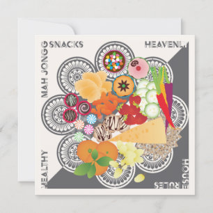 Mah Jongg Snacks-platta kort