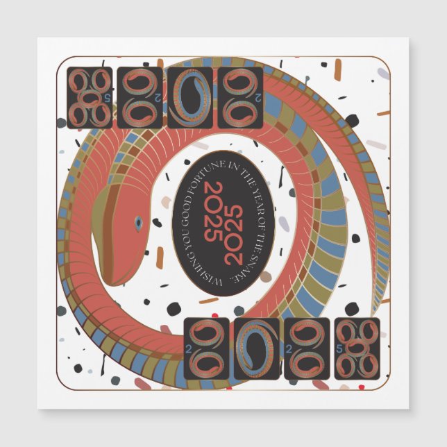 Mah Jongg Snake 2025 Magnet Card (Framsida)