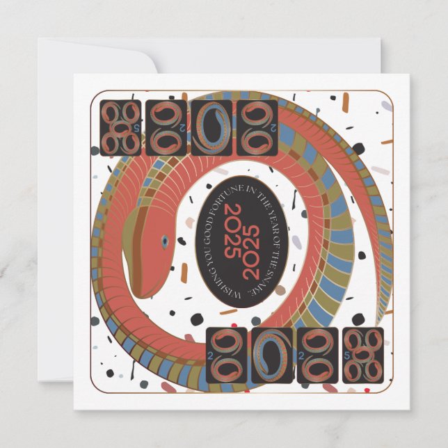 Mah Jongg Snake 2025, plattkort Kort (Framsida)