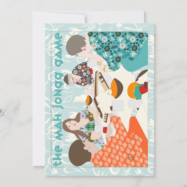 Mah Jongg-spelet Inbjudningar (Framsida)