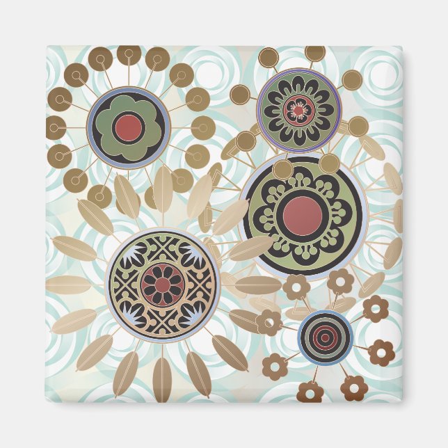 Mah Jongg Starburst Dots Magnet (Framsidan)