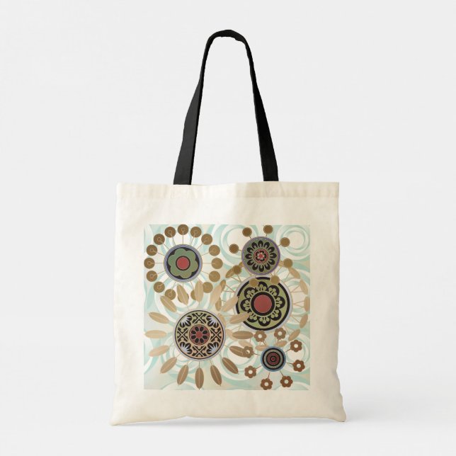 Mah Jongg Starburst Dots Tote Tygkasse (Baksida)