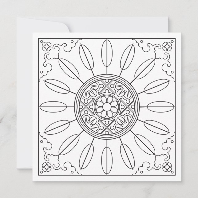 Mah Jongg Starburst-prickkort för färgning (Framsida)