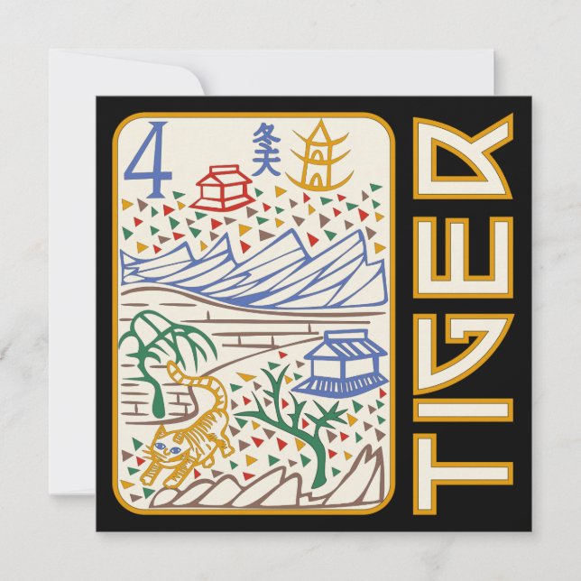 Mah Jongg Tiger Card (Framsida)