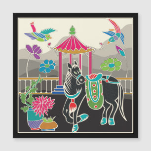 Mah Jongg Tiles Horse Magnet Flat