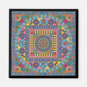 Mah Jongg Tiles Mandala Magnet