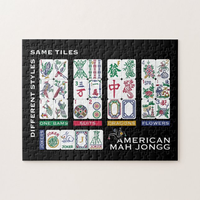 Mah Jongg Tiles Samma Pussel (Horisontell)