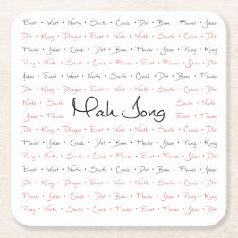 Mah Jongg Underlägg Papper Kvadrat