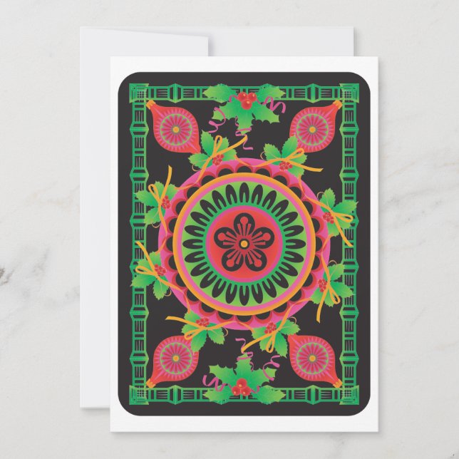 Mah Jongg Välkomstkort Julkort (Framsida)