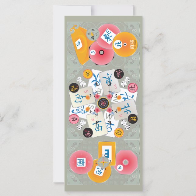 Mah Jongg Vinds Flat Card (Framsida)