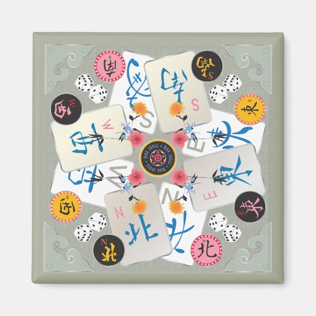 Mah Jongg Vinds Magnet (Framsidan)