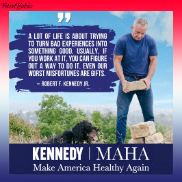 MAHA Gör Amerika friska igen Kennedy Hund RFK jr Poster