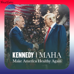 MAHA Gör Amerika friska igen Kennedy Trump 🇺 🇸 Fyrkantigt Klistermärke