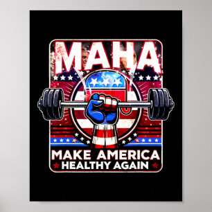 Maha Gör Amerika friska igen Trump Kennedy 2024 Poster