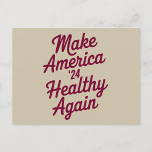 MAHA Gör Amerika friskt igen Patriotisk Vykort