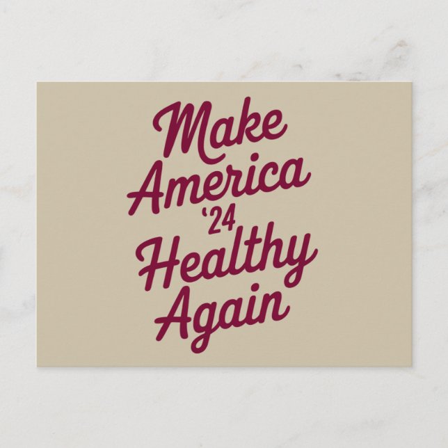 MAHA Gör Amerika friskt igen Patriotisk Vykort (Framsida)
