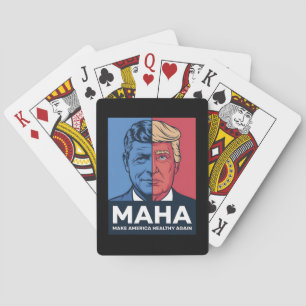 MAHA Gör Amerika friskt igen Trump 2024 Casinokort
