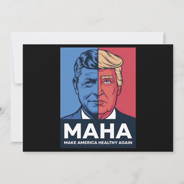 MAHA Gör Amerika friskt igen Trump 2024 Inbjudningar (Framsida)