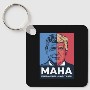 MAHA Gör Amerika friskt igen Trump 2024 Nyckelring