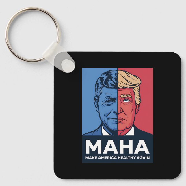 MAHA Gör Amerika friskt igen Trump 2024 Nyckelring (Framsida)