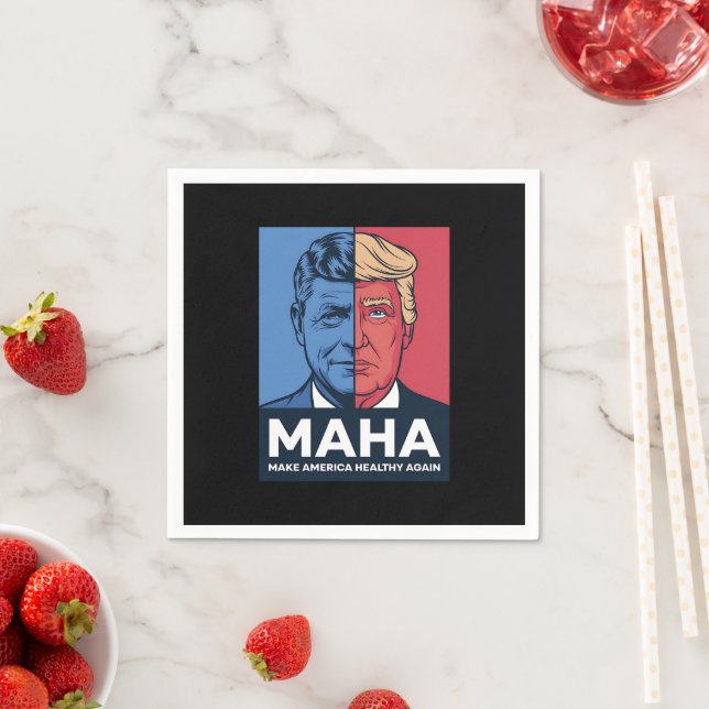 MAHA Gör Amerika friskt igen Trump 2024 Pappersservett (Insitu)