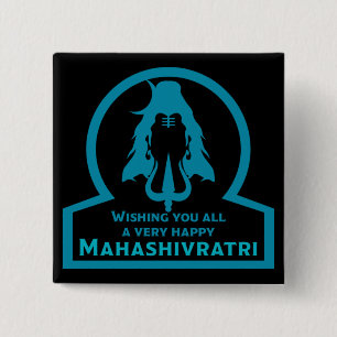 Maha Shivratri - Lycklig Maha Shivratri Two-Tone C Knapp