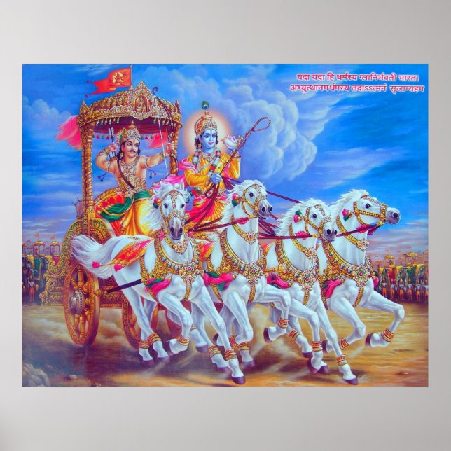 Mahabharat - Lord Krishna & Arjun Poster (Framsidan)