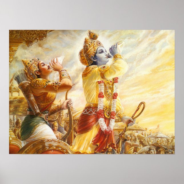 Mahabharat - Lord Krishna & Arjun Poster (Framsidan)