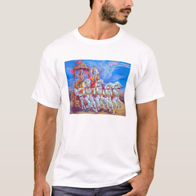 Mahabharat - Lord Krishna & Arjun Tee (Framsida)