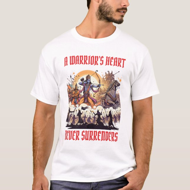 Mahabharata Warriors Manar White T Shirt (Framsida)
