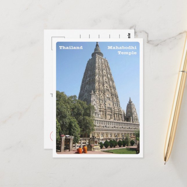 Mahabodhi-tempel - Thailand - Vykort (Fram/Back In Situ)
