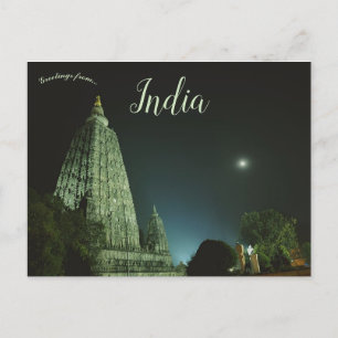 Mahabodhi Temple Bodhgaya Indien Vykort