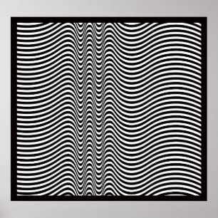 Mahagonia Op Art Poster